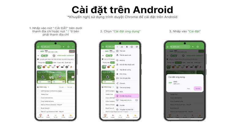 Tải app OK9 trên Android